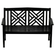 Achla Designs 4 ft. Black Fretwork Bench