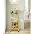 thumbnail image 3 of Bar Cart VASAGLE Home Bar Serving con estante de 3 niveles, color dorado pálido, 3 of 7