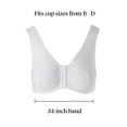 thumbnail image 5 of McKesson Post-Surgical Bra, Cotton/Spandex - White, Fits 34B, 34C, 34D, 1 Ct, 5 of 8