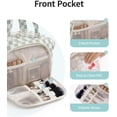 thumbnail image 2 of Makeup Bag Travel Toiletry Bag for Women, Wide Open Large Cosmetic Bags Make up Organizer with Handle, Wet Pocket, for Towel Toiletries, Checkerboard, 2 of 8