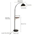 thumbnail image 5 of Modern Floor Lamp with Shelves,Wood Shelf End Table Floor Lamp with Maeble Base for Living Room Dining Room Black, 5 of 8