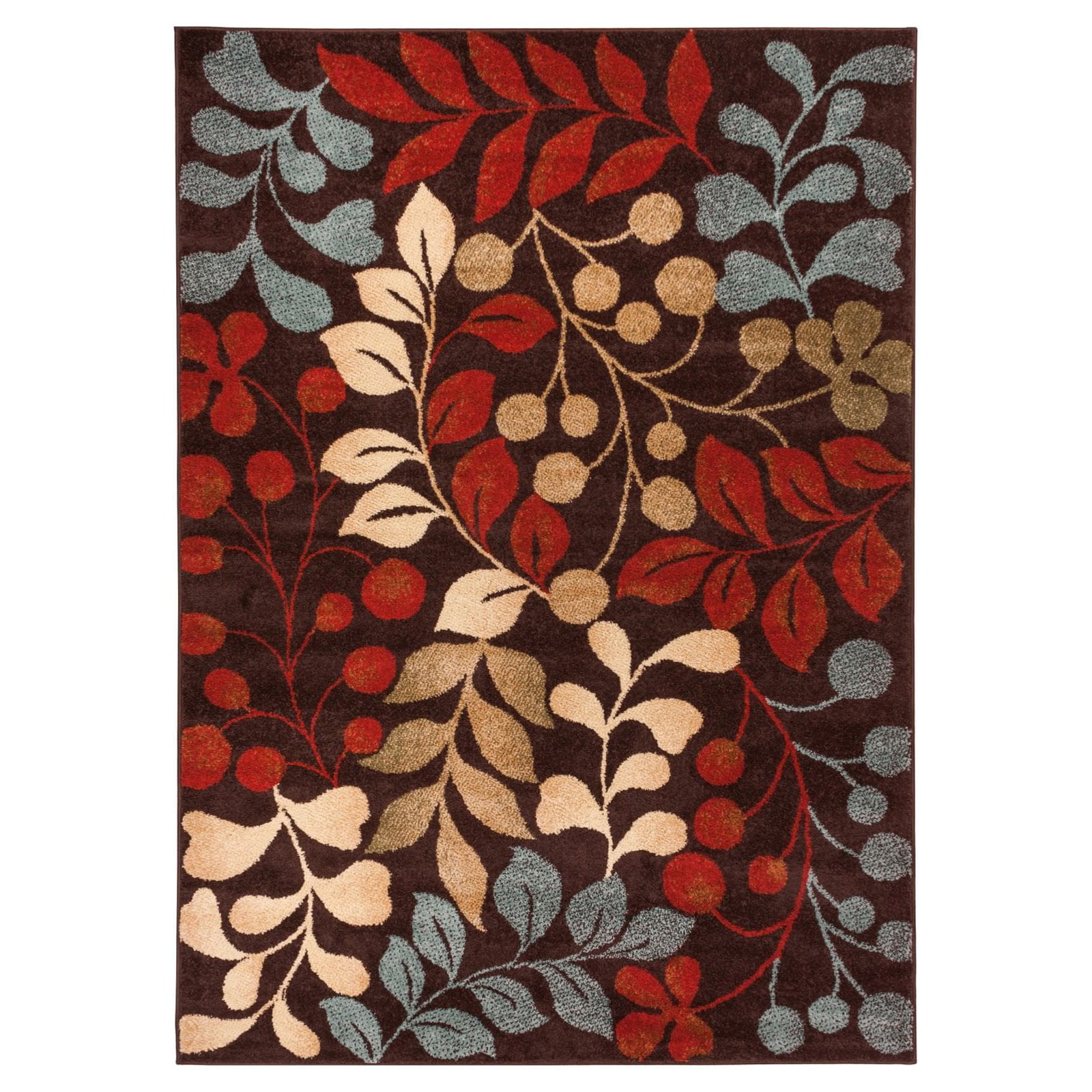 Well Woven Sydney Warwick Floral Modern Area/Oval Rug, Brown