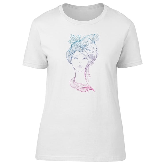 Woman With Sea Hair Gradient Tee Women's -Image by Shutterstock