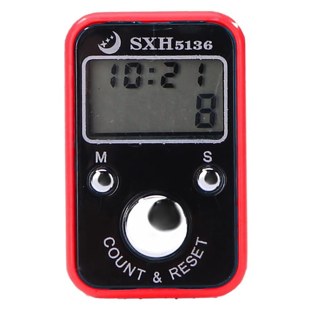 Mini Contador Dedo LCD Electrónico Cuentas Con Función Tiempo () Rojo