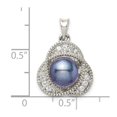 thumbnail image 3 of Sterling Silver Rhod-pltd Black FWC Pearl and White Topaz Pendant QP5184, 3 of 4