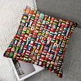 thumbnail image 7 of World Flags of The Countries of The World, Cute International Throw Pillowcase, White, 7 of 7