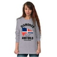 thumbnail image 3 of Dominican DR Shaped Pride Heritage Long Sleeve TShirt Men Women Brisco Brands L, 3 of 5
