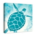 thumbnail image 2 of Creative Products Abstract Blue Sea Turtle 20x20 Canvas Wall Art, 2 of 5