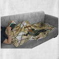 thumbnail image 6 of Fitness Soft Flannel Fleece Throw Blanket, Mosaic Design of People Exercising in a Gym Barbells Weightlift, Cozy Plush for Indoor and Outdoor Use, 60" x 80", Slate Blue Pale Brown, by Ambesonne, 6 of 6