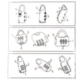 thumbnail image 5 of Candado portátil de combinación de 3 dígitos con contraseña reiniciable para maletas (negro), 5 of 5