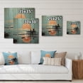thumbnail image 4 of Designart "Papercut Pier Solitude II" Nautical & Beach Print on Natural Pine Wood, 4 of 5
