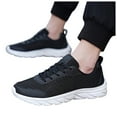 thumbnail image 3 of Huesdet Men's Casual Dress Sneakers Business Mesh Breathable Walking Shoes Tennis Comfortable(White,8.5), 3 of 7