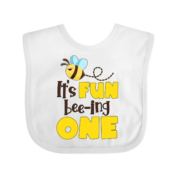 Inktastic It's Fun Bee-ing One Cute Bee First Birthday Boys or Girls Baby Bib