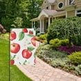 thumbnail image 2 of Yayeee Garden Flag 12" x 18" Double Sided Outdoor Yard Lawn Holiday Decorations, White Apple Pattern, 2 of 6
