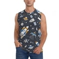 thumbnail image 1 of KLL Space Cars Print Workout Tank Tops Gym Sleeveless Fitness Muscle Tee-XX-Large, 1 of 7