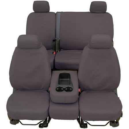 Covercraft SeatSaver Custom First Row Seat Cover: Grey, Polycotton, Bucket Seats, 2 Pk