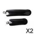 thumbnail image 1 of Guardabarros plegable para bicicleta, guardabarros delantero y trasero, piezas de ciclismo, color negro, 12 pulgadas, 5x2 Uds. 2 piezas, 1 of 6
