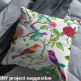 thumbnail image 2 of jejeloiu Colorful Birds Fabric by the Yard 1 Yard,Rustic Flower Floral Home Decor Fabric by the Yard,Multicolor Country Plant Sewing Fabric For Teens,Super Cozy Room Decor, 2 of 6