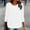 White, variant on AXXD Black Basic Ladies Tops And Blouses Summer 2024 Loose Trendy Button V-Neck Long Sleeve Casual T-shirt Top Solid Blouse