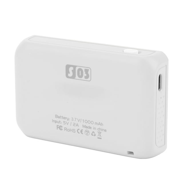 LED Video Light, APP Control Pocket Fill Light Type C Charging Port With Charging Cable For Conferences Blanc
