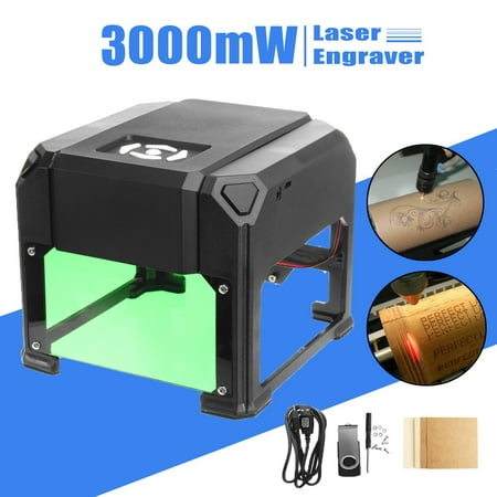 3000MW Engraving Cutting Machine USB Desktop Laser DIY Logo Cutter CNC Engraver AC