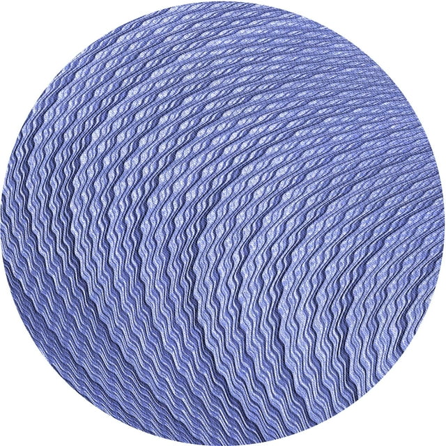 Ahgly Company Jeans Ronds Lavables en Machine Intérieur Transitionnel Tapis Bleu, 7 Pieds Rond
