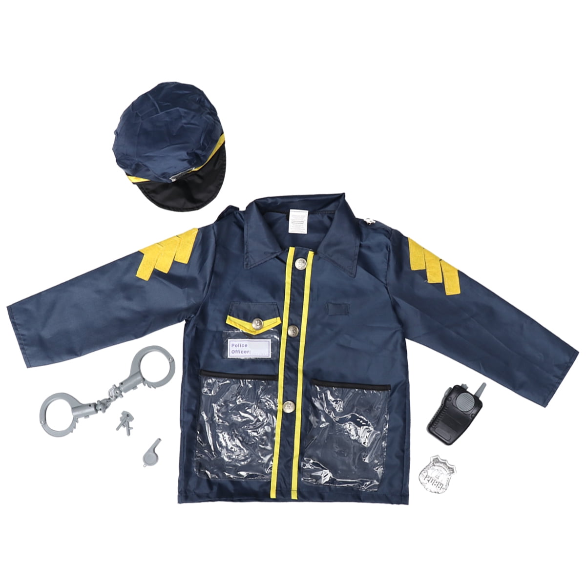 Hemoton Halloween Policeman Cosplay Costume Kit Children Stage Perform