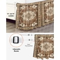 thumbnail image 3 of Brown Boho Wrap Around Bed Skirts for Queen Bed 18" Drop,Bed Skirt with Adjustable Elastic Belt Dust Ruffle Bed Valance for Bedroom Hotel Retro Western Rustic Ethnic Tribal Patterns Bed Frame Cover, 3 of 7