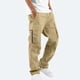 thumbnail image 1 of Pantalones cargo para hombre, estilo casual, con múltiples bolsillos, rectos, para exteriores, para fitness, 1 of 6