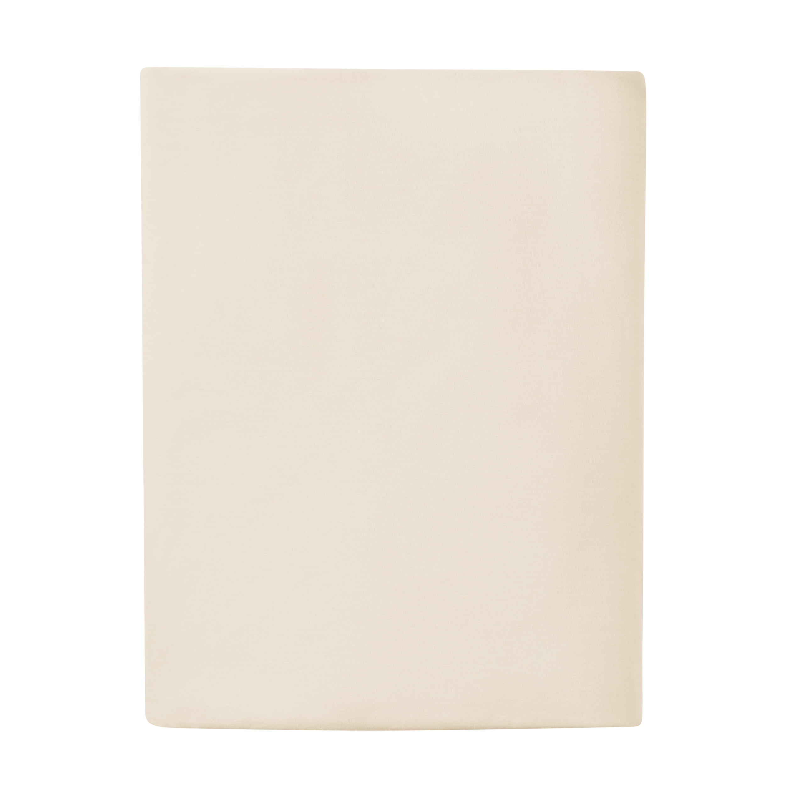 Mainstays 300 Thread Count Easy Care Beige Cotton Blend Percale Fitted Bed Sheet, Twin
