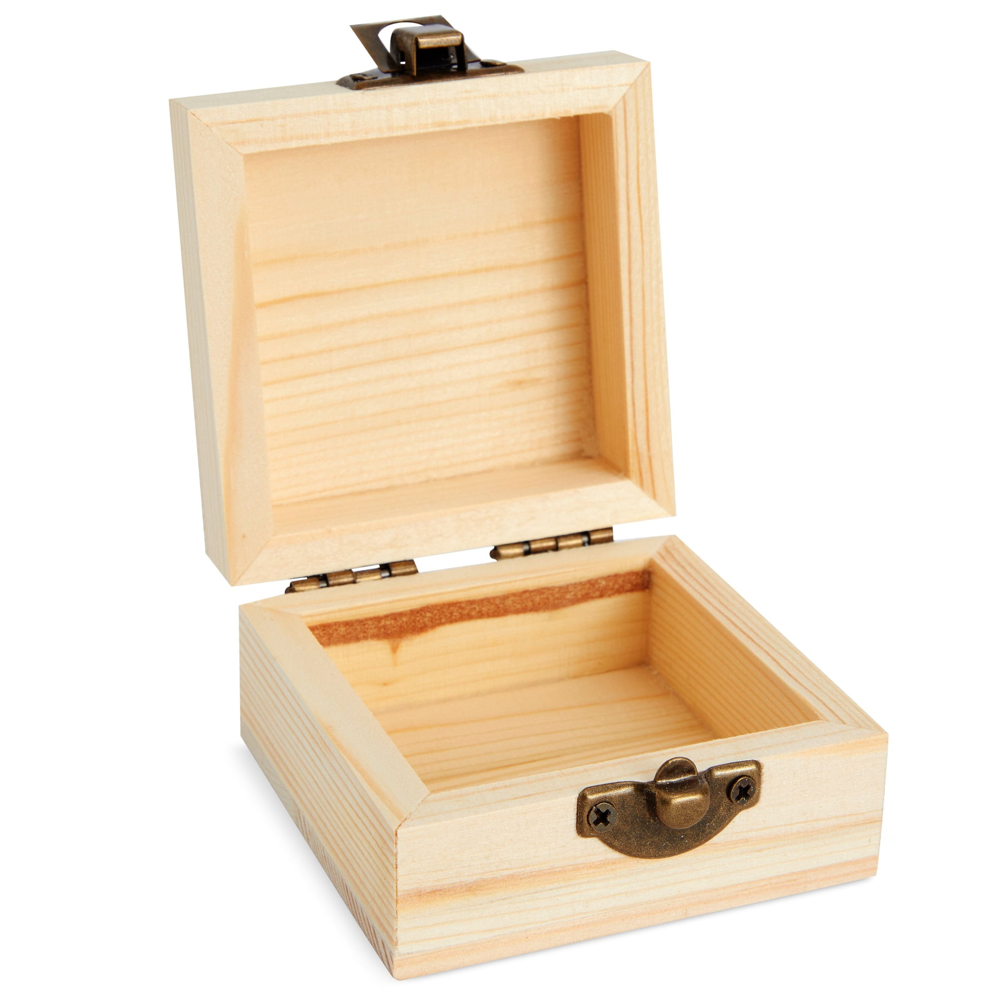 12 Pack Small Wooden Boxes For Crafts, Unfinished Wood Jewelry Boxes DIY  (2.7 x 2.7 x 1.6 In) - On Sale - Bed Bath & Beyond - 37388419