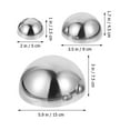 thumbnail image 3 of 4pcs Stainless Steel Garden Hemisphere Garden Gazing Balls Garden Decorative Balls, 3 of 6