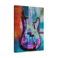 thumbnail image 2 of Painted Bass Guitar Canvas Wall Art - Pop Art by Stephen Chambers, 2 of 4