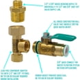 thumbnail image 2 of Refrigerator ice maker installation kit–25 feet 3/8 inch outer diameter hose for household appliance water inlet line, with brass water-stop type fittings and valves for quick installation, 3/8 inch, 2 of 4