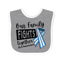 Inktastic Our Family Fights Together ALS Awareness Boys or Girls Baby Bib