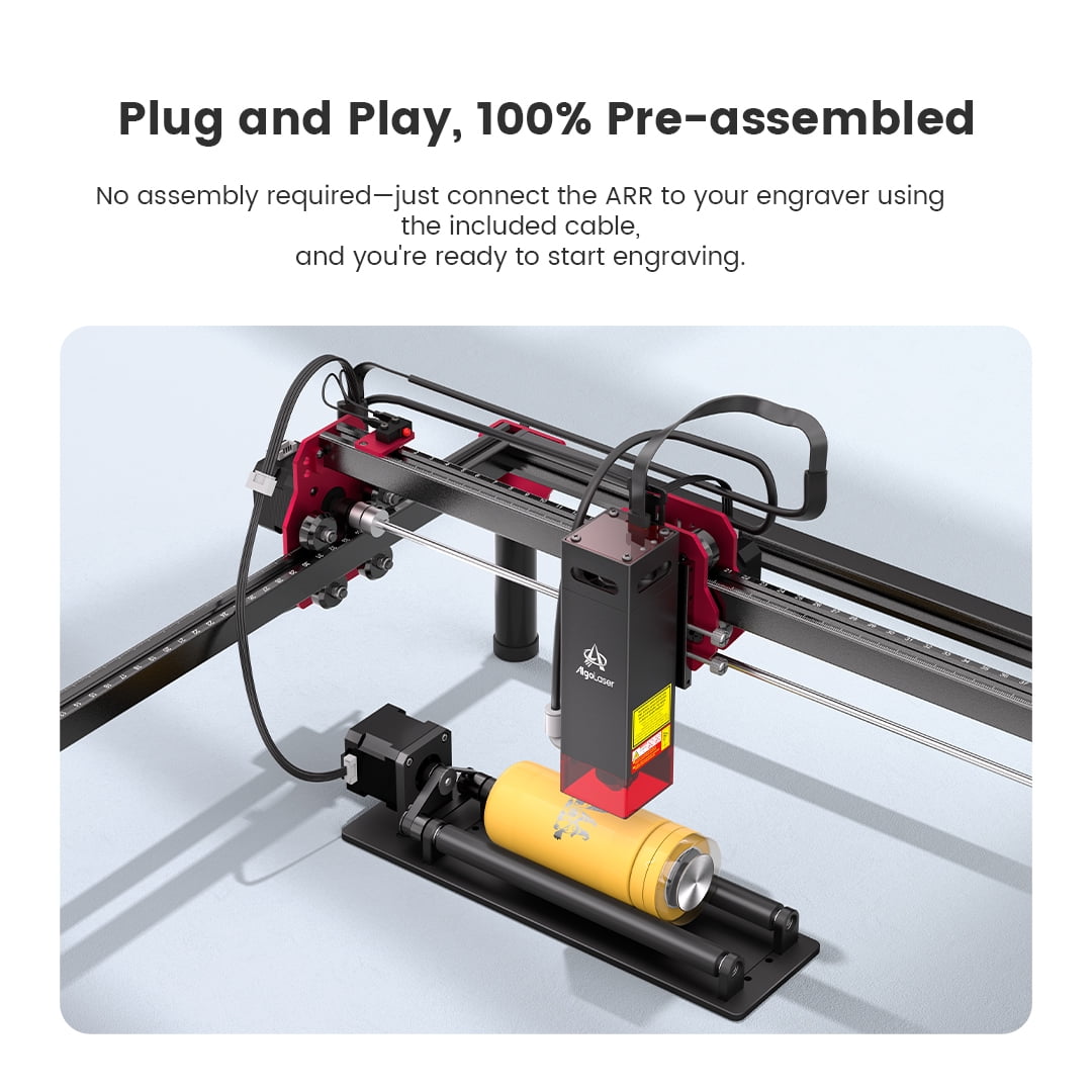 ARR1.0 Rotary Roller La/ser Engraver Y-axis Rotary Roller For Laser Cutting Machines Engraving Cylindrical Objects Cans