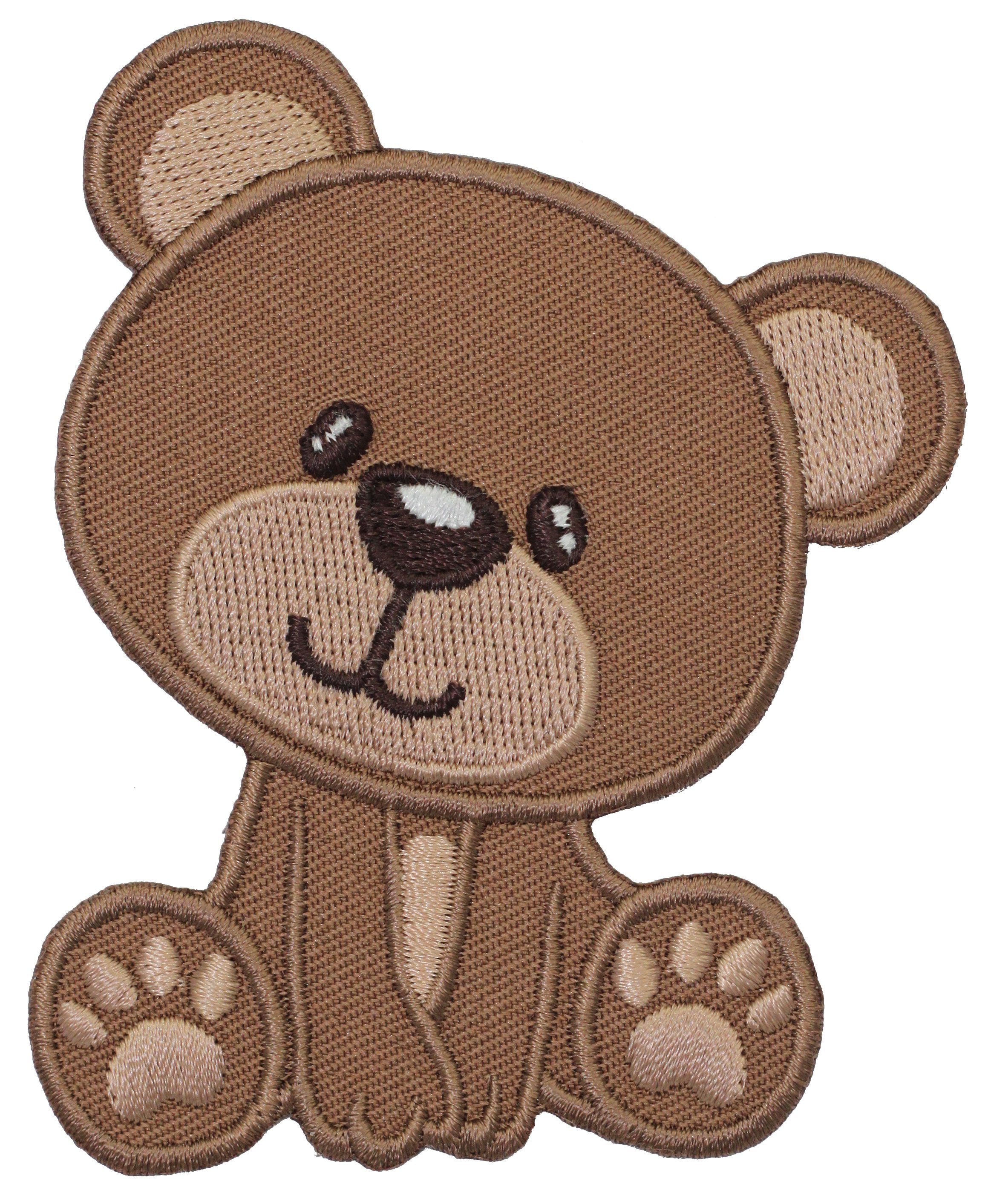 Bear with Cap Iron On Appliques x 2