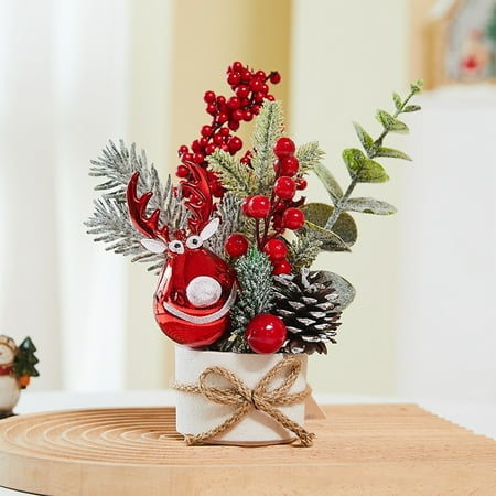 

Christmas Decor Clearance Sale Small Christmas Tree Desktop Christmas Tree Bonsai Christmas Decorations