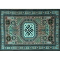 thumbnail image 1 of Ahgly Company Indoor Rectangle Persian Light Blue Traditional Area Rugs, 5' x 7', 1 of 4