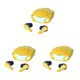 thumbnail image 3 of Sidaley 5.2 Auricular compatible con Bluetooth Inalámbrico 42dB Dynamic Dual Chips Auricular en la oreja Auricular de control de botón de inicio con Amarillo 3piezas, 3 of 6