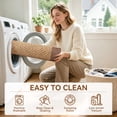 thumbnail image 3 of QiCaiJia Hallway Runner Rug 2x3 ft BrownJute Like Kitchen Runner Mat Rugs Non Slip, Woven Soft Entryway Farmhouse Runner Boho Floor Carpet for Indoor Laundry Hall Backdoor Bedroom Living Room, 3 of 8