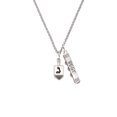 thumbnail image 2 of Delight Jewelry Silvertone 3-D Dreidel - Silvertone Best Friends Forever Bar Charm Necklace, 23", 2 of 4