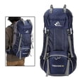 thumbnail image 1 of de viaje para acampar y senderismo de 60L, de viaje impermeable Molle con múltiples bolsillos, riñonera, transpirable acolchada ajusta Azul Soledad Senderismo Saco Grande, 1 of 8