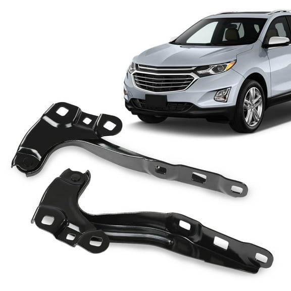 CROSSDESIGN 2pcs Black Hood Hinges Driver & Passenger Side Fit for 2018-2021 Chevy Equinox