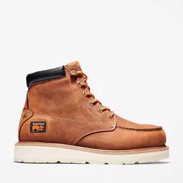 Timberland PRO Men's Gridworks 6-Inch Soft Toe Waterproof Industrial Wedge Work Boot, Golden Brown, Size M 10