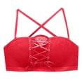 thumbnail image 6 of GaThRRgYP Bras for Women GaThRRgYP Women's One-Piece Bra Everyday Underwear Strapless Lace Drawstring Bandeau, 6 of 9