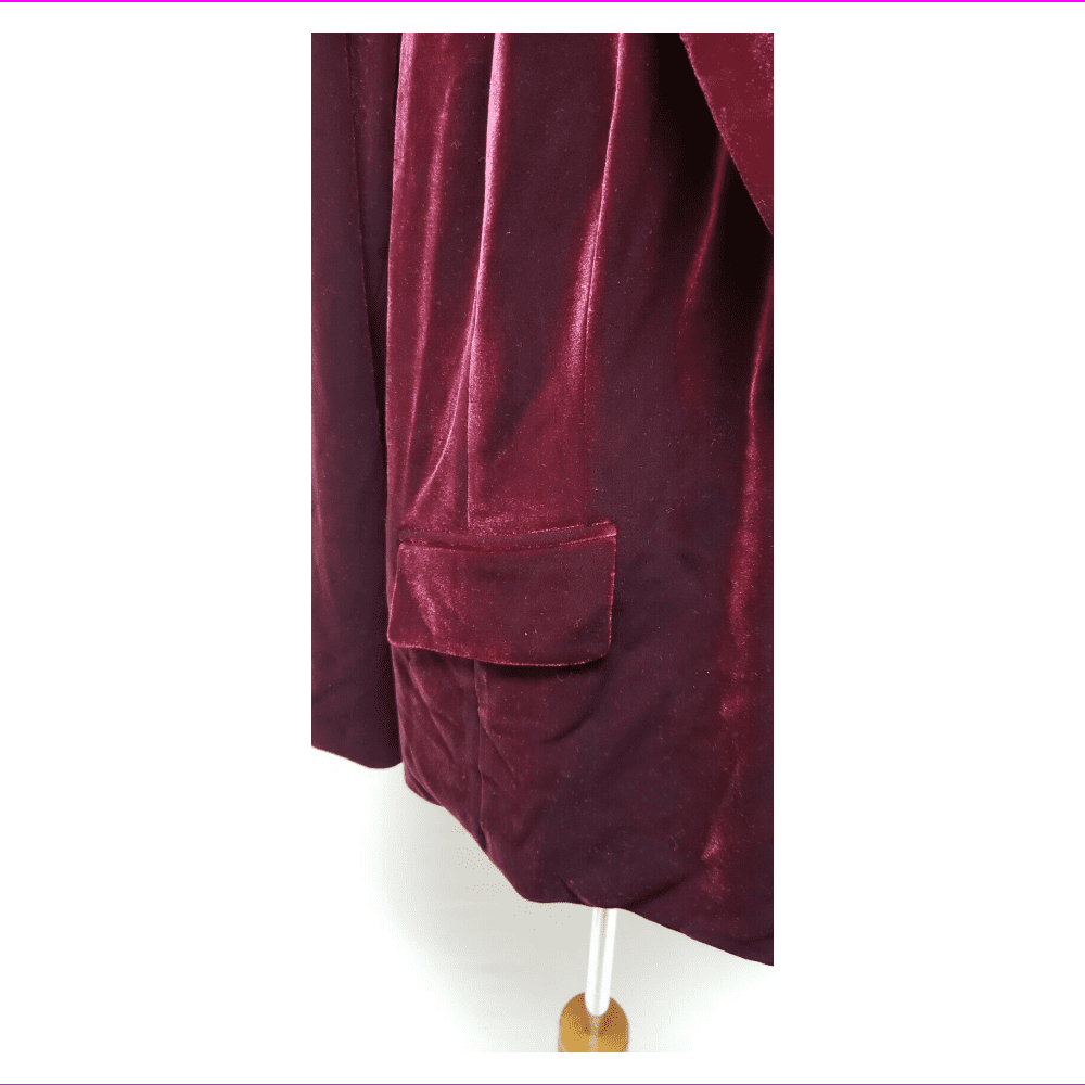 INC International Concepts Women's Plus Size Velvet Blazer 2X/Port