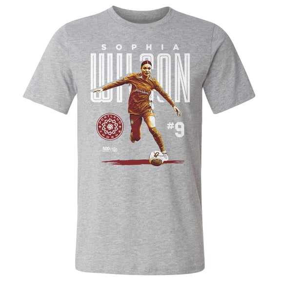 Men's 500 Level Sophia Wilson Heather Gray Portland Thorns FC Player Bitmap Graphic T-Shirt