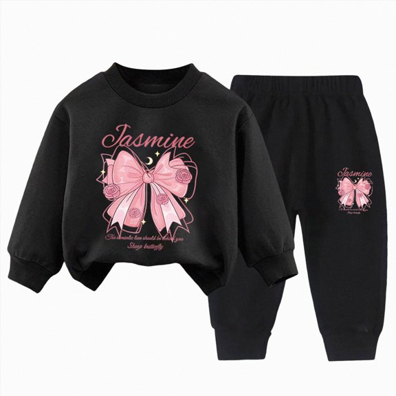 TAmten Girls Outfit Sets 2 Pieces Long Sleeve Pullover Printed Girls Clothing Sets Size 5-6 Years
