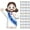 blue, variant on "Jesus Loves You" Figurines 50-Pack - Colorful Sash Mini Statues for Christian Party Favors & Gifts
